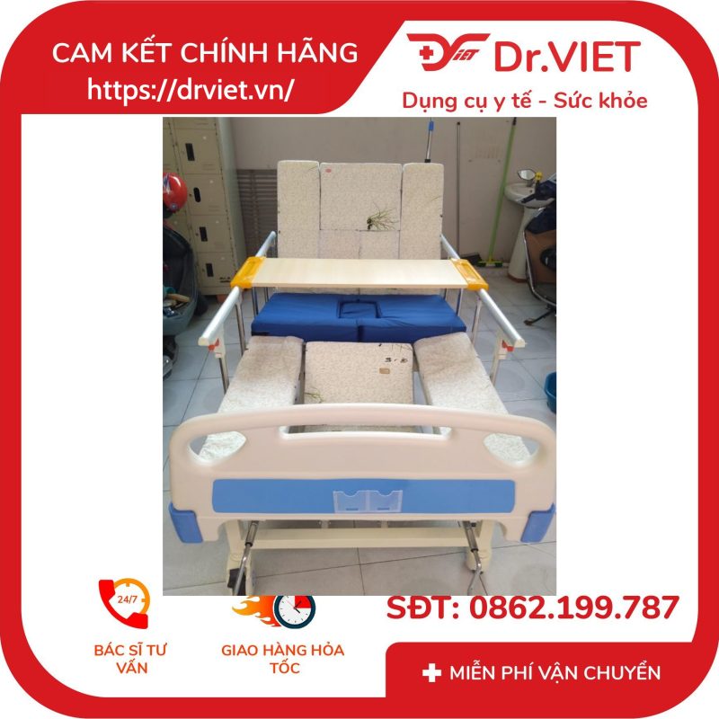 Giường bệnh nhân 12 chức năng 4 tay quay MAIDESITE E28 10 Giường bệnh nhân 12 chức năng 4 tay quay MAIDESITE E28