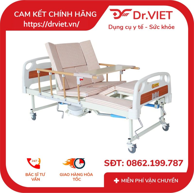Giường bệnh nhân 12 chức năng 4 tay quay MAIDESITE E28