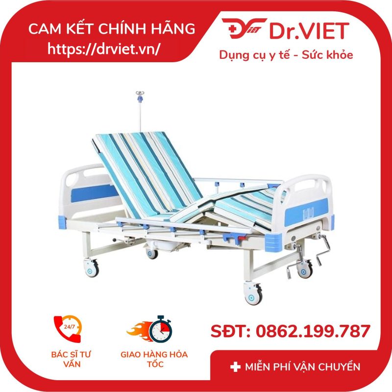 Giường bệnh nhân 2 tay quay Tajermy TJM-G02B