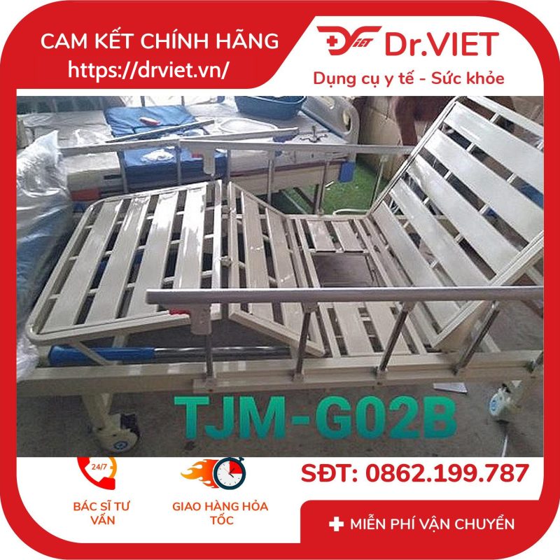 Giường bệnh nhân 2 tay quay Tajermy TJM-G02B
