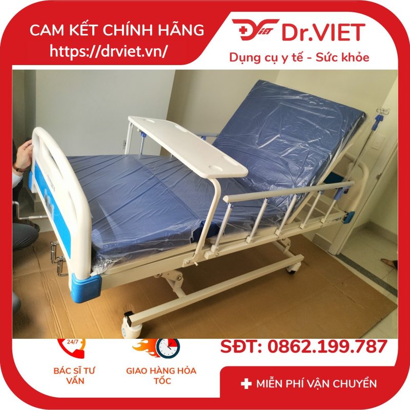 Giường Bệnh Nhân 3 Tay Quay Maidesite M08