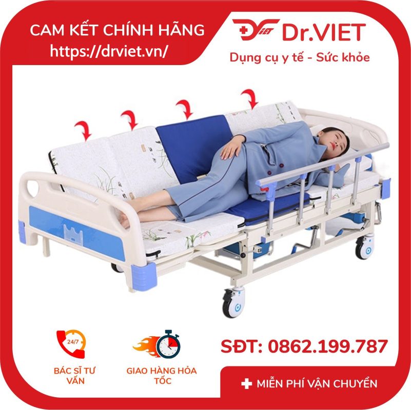 Giường Bệnh Nhân Đa Năng 4 Tay Quay Lucass GB-C41 (GB-T41) 13 Giường Bệnh Nhân Đa Năng 4 Tay Quay Lucass GB-C41 (GB-T41)