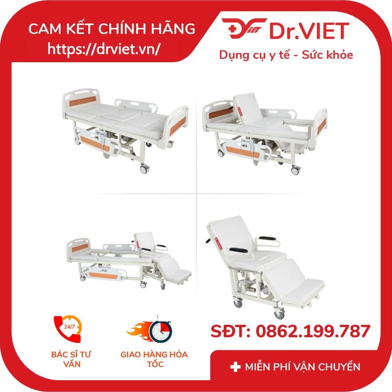 Giường bệnh nhân đa năng tách thành xe lăn DP-E28X 9 Giường bệnh nhân đa năng tách thành xe lăn DP-E28X