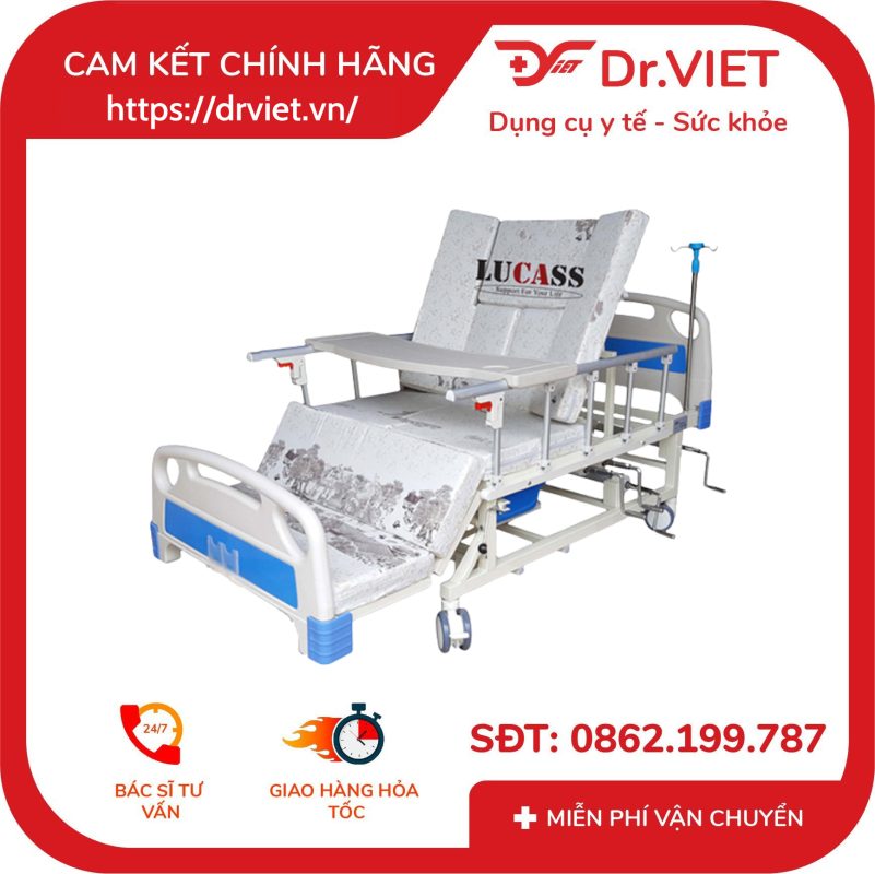 Giường Y Tế 4 Tay Quay Đa Năng Lucass GB-C31