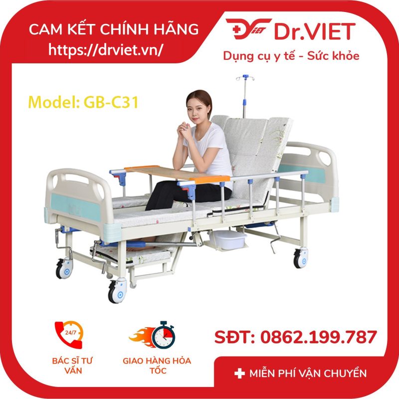 Giường Y Tế 4 Tay Quay Đa Năng Lucass GB-C31 9 Giường Y Tế 4 Tay Quay Đa Năng Lucass GB-C31