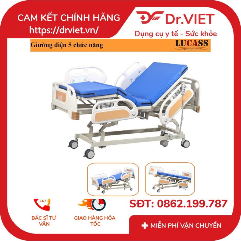 Giường Y Tế Điện 5 Chức Năng Lucass GB-35E
