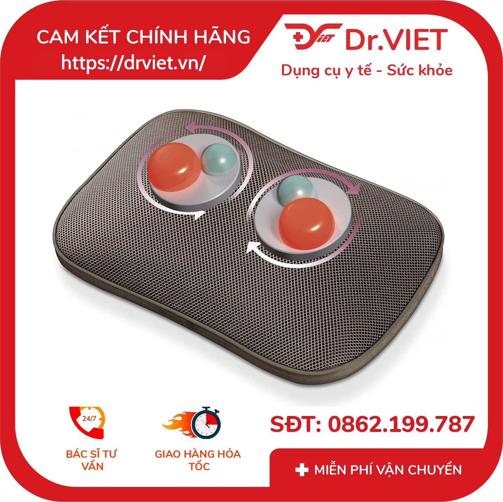 Gối Massage Đèn Hồng Ngoại Beurer MG147 8 Gối Massage Đèn Hồng Ngoại Beurer MG147
