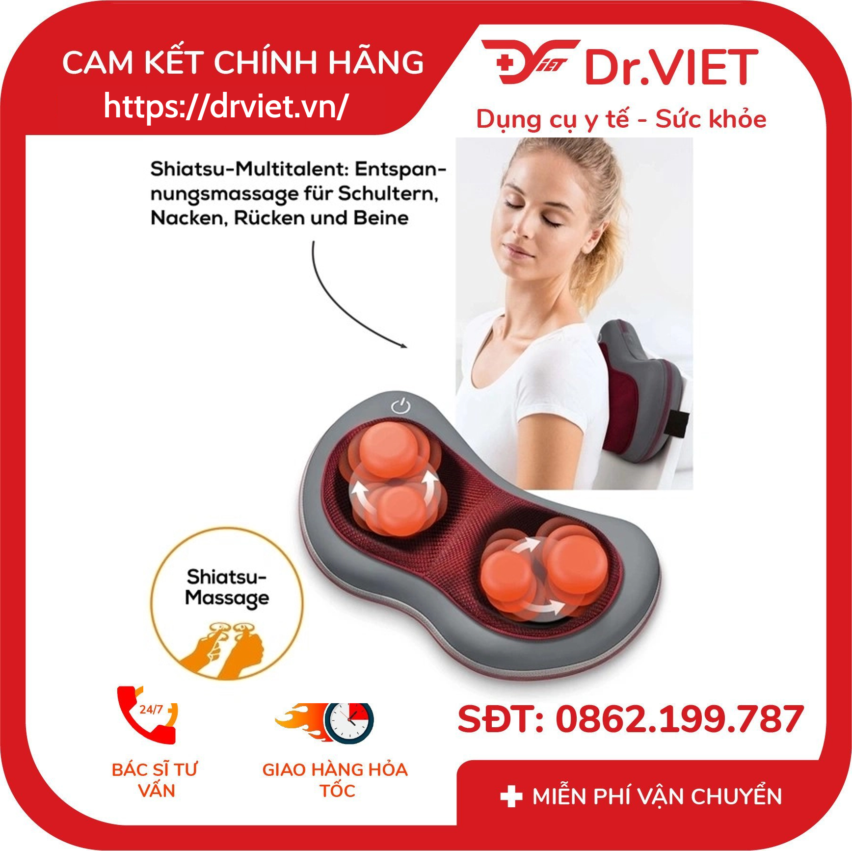 Gối Massage Shiatsu Beurer MG149 8 Gối Massage Shiatsu Beurer MG149