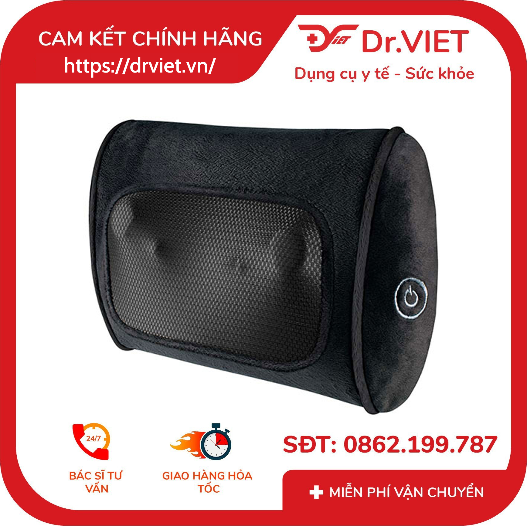 Gối massage Shiatsu kèm nhiệt HoMedics SP-18HJ 5 Gối massage Shiatsu kèm nhiệt HoMedics SP-18HJ