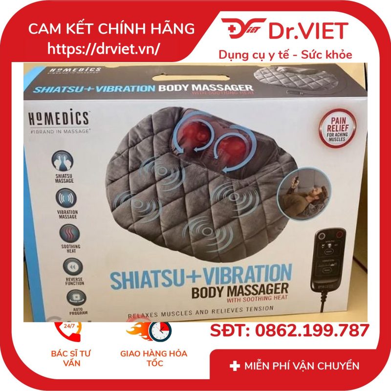 Gối massage shitatsu body kèm nhiệt HoMedics SP-129HJA 13 Gối massage shitatsu body kèm nhiệt HoMedics SP-129HJA