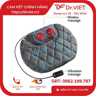 Gối massage shitatsu body kèm nhiệt HoMedics SP-129HJA 15 Gối massage shitatsu body kèm nhiệt HoMedics SP-129HJA