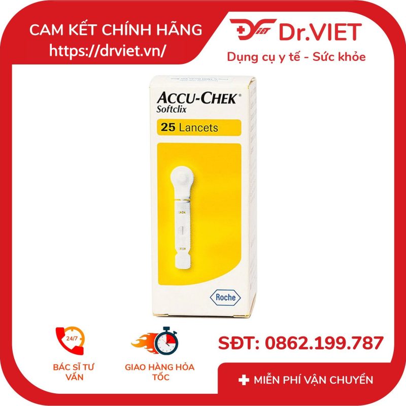 Alternative view of Kim lấy máu Accu-Chek Softclix Roche (25 cái)