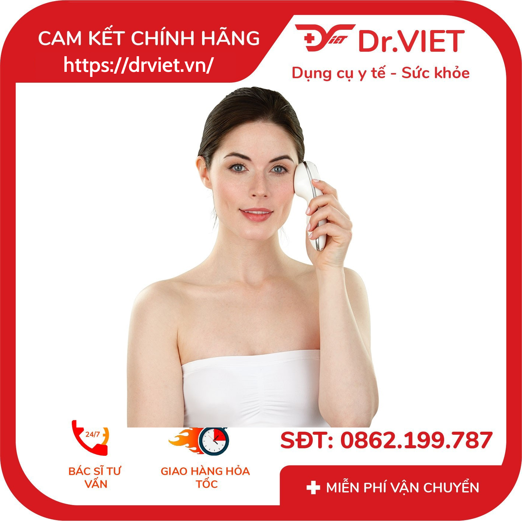 Máy điện di tinh chất nóng lạnh HoMedics FAC-420 6 Máy điện di tinh chất nóng lạnh HoMedics FAC-420