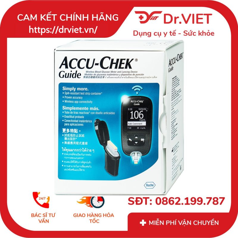 Máy đo đường chuyết Accu-Chek Guide tặng que đo đường huyết 11 Máy đo đường chuyết Accu-Chek Guide tặng que đo đường huyết