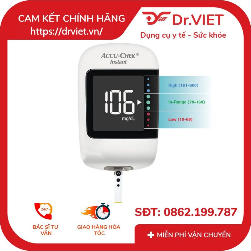 Máy đo đường huyết Accu-Chek Instant tặng kèm que thử đường huyết 11 Máy đo đường huyết Accu-Chek Instant tặng kèm que thử đường huyết