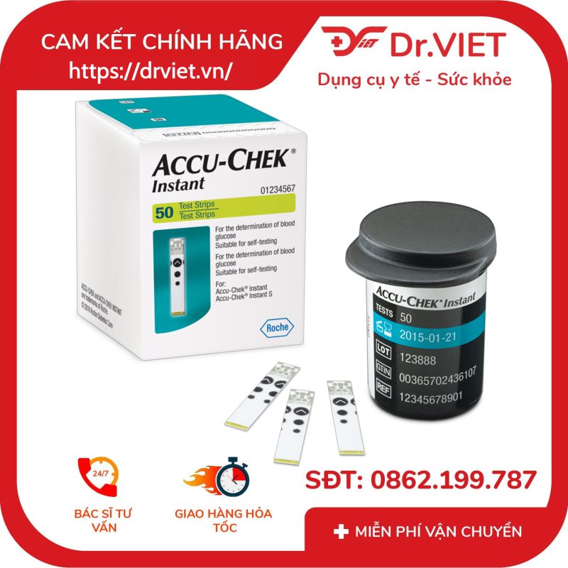 Máy đo đường huyết Accu-Chek Instant tặng kèm que thử đường huyết 12 Máy đo đường huyết Accu-Chek Instant tặng kèm que thử đường huyết