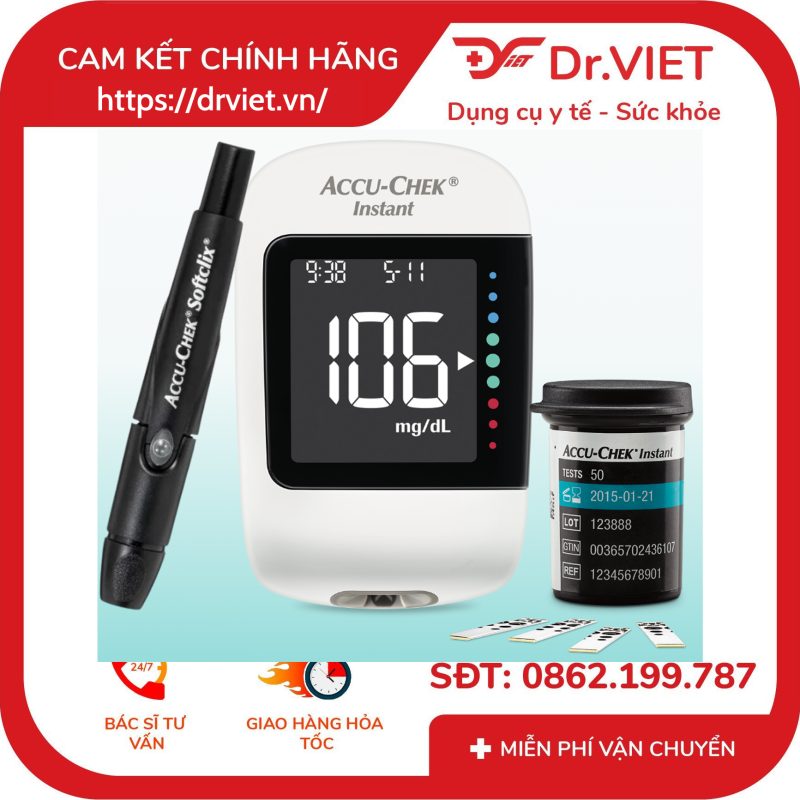 Máy đo đường huyết Accu-Chek Instant tặng kèm que thử đường huyết 13 Máy đo đường huyết Accu-Chek Instant tặng kèm que thử đường huyết