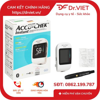 Máy đo đường huyết Accu-Chek Instant tặng kèm que thử đường huyết 15 Máy đo đường huyết Accu-Chek Instant tặng kèm que thử đường huyết