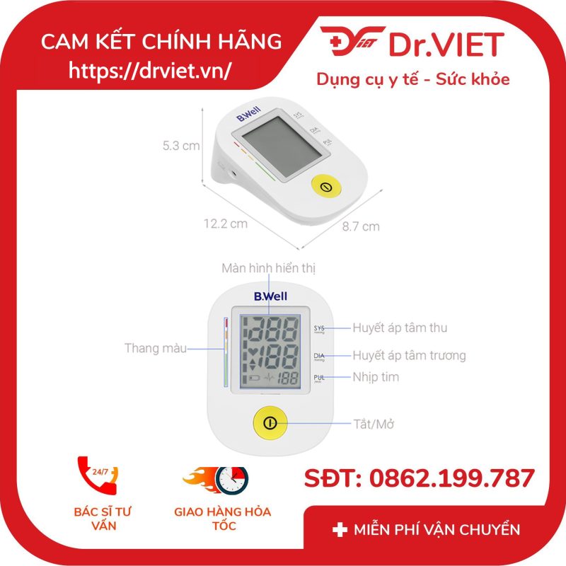 Máy đo huyết áp bắp tay B.Well Swiss PRO-36 12 Máy đo huyết áp bắp tay B.Well Swiss PRO-36