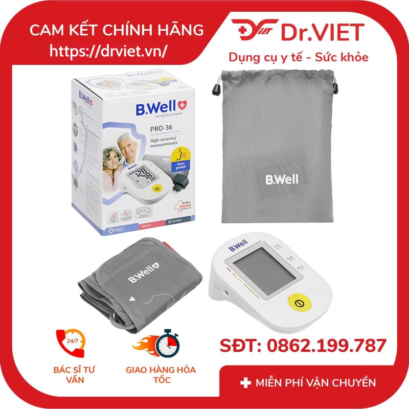 Máy đo huyết áp bắp tay B.Well Swiss PRO-36 15 Máy đo huyết áp bắp tay B.Well Swiss PRO-36