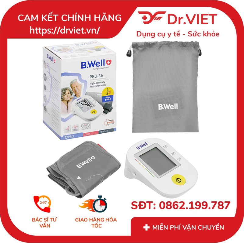 Máy đo huyết áp bắp tay B.Well Swiss PRO-36 16 Máy đo huyết áp bắp tay B.Well Swiss PRO-36