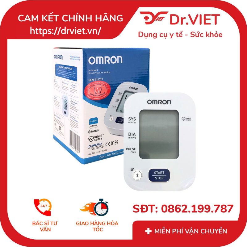 Máy đo huyết áp bắp tay Omron HEM 7143T1