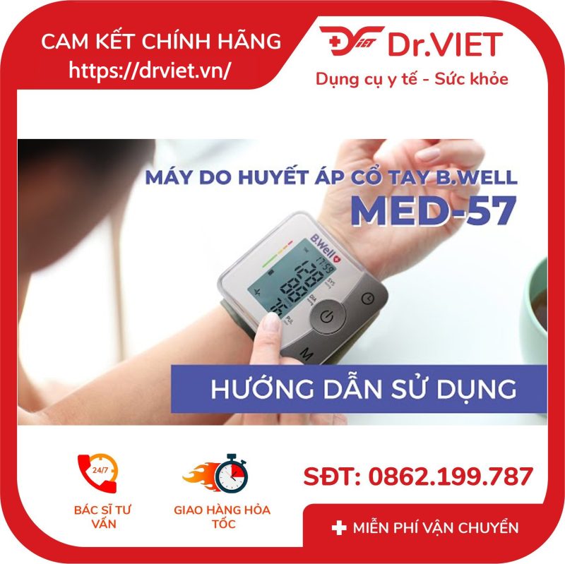 Máy đo huyết áp cổ tay B.Well Swiss MED-57