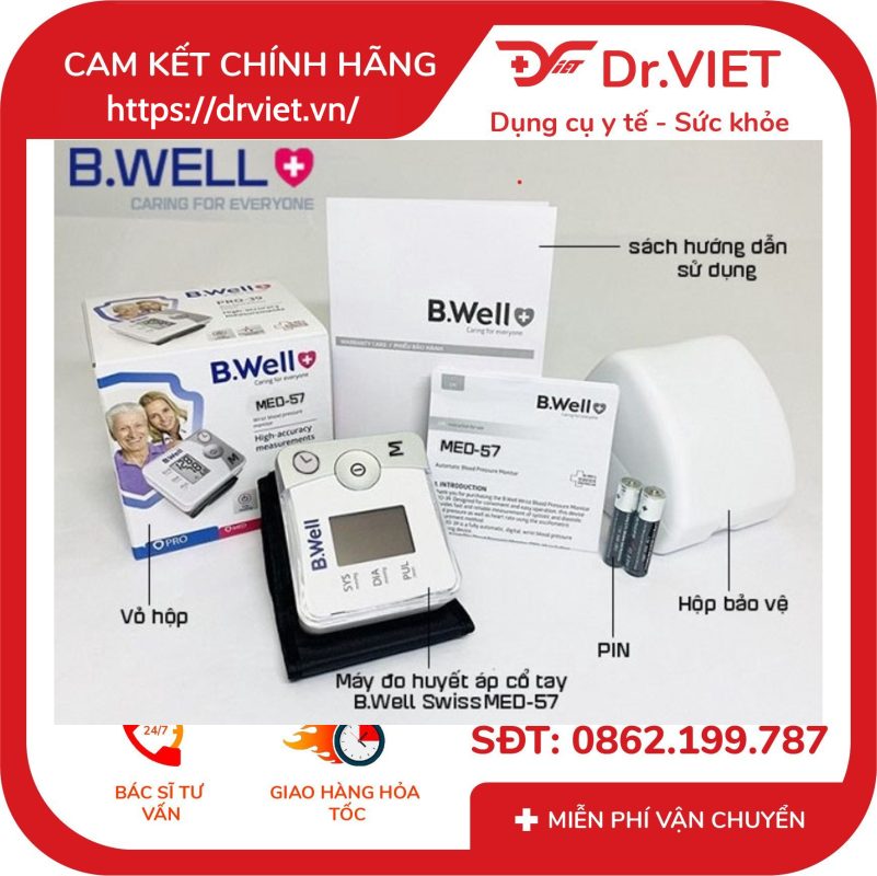 Máy đo huyết áp cổ tay B.Well Swiss MED-57 14 Máy đo huyết áp cổ tay B.Well Swiss MED-57