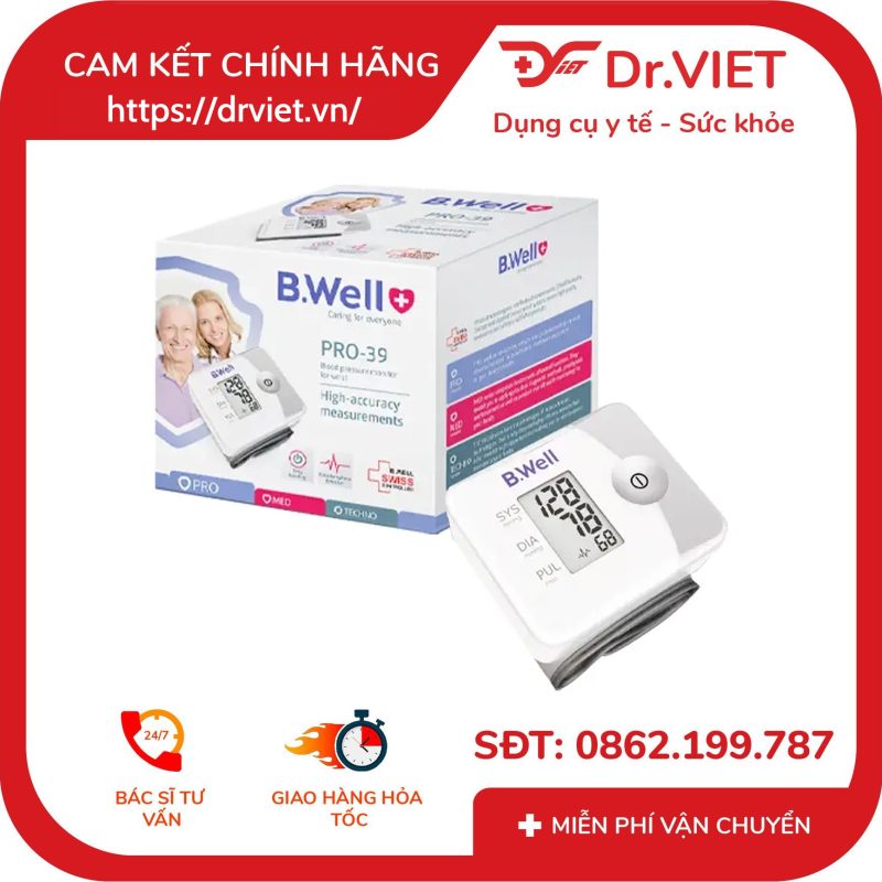Máy đo huyết áp cổ tay B.Well Swiss PRO-39 11 Máy đo huyết áp cổ tay B.Well Swiss PRO-39
