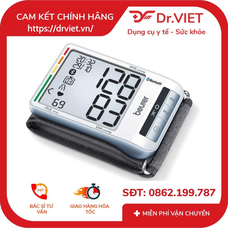 Máy đo huyết áp cổ tay Beurer BC85 kết nối Bluetooth