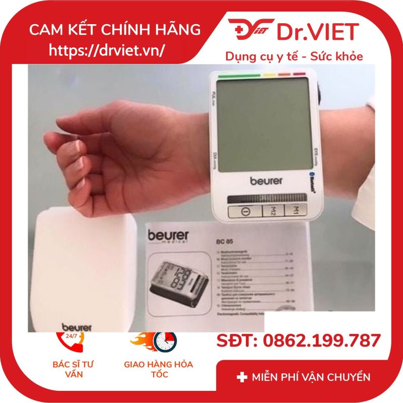 Máy đo huyết áp cổ tay Beurer BC85 kết nối Bluetooth