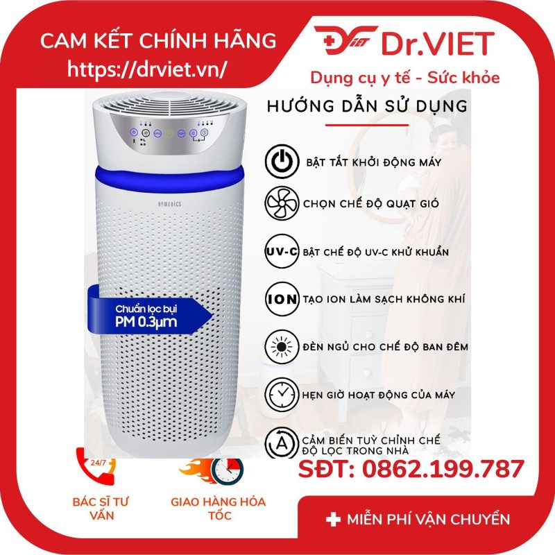 Máy lọc không khí HoMedics AP-T45 16 Máy lọc không khí HoMedics AP-T45