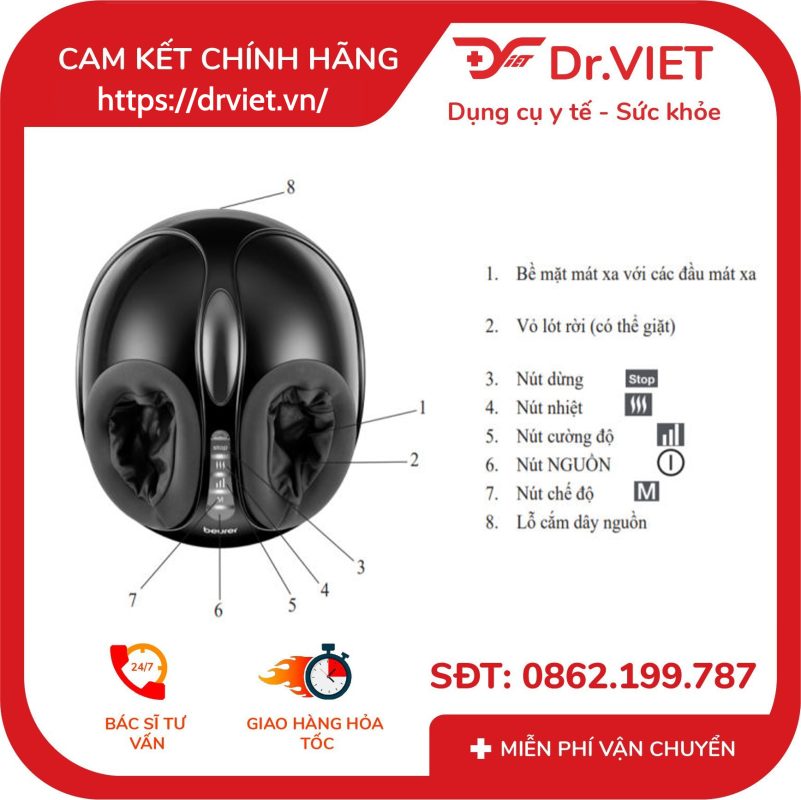 Máy massage bàn chân Beurer FM90 18 Máy massage bàn chân Beurer FM90