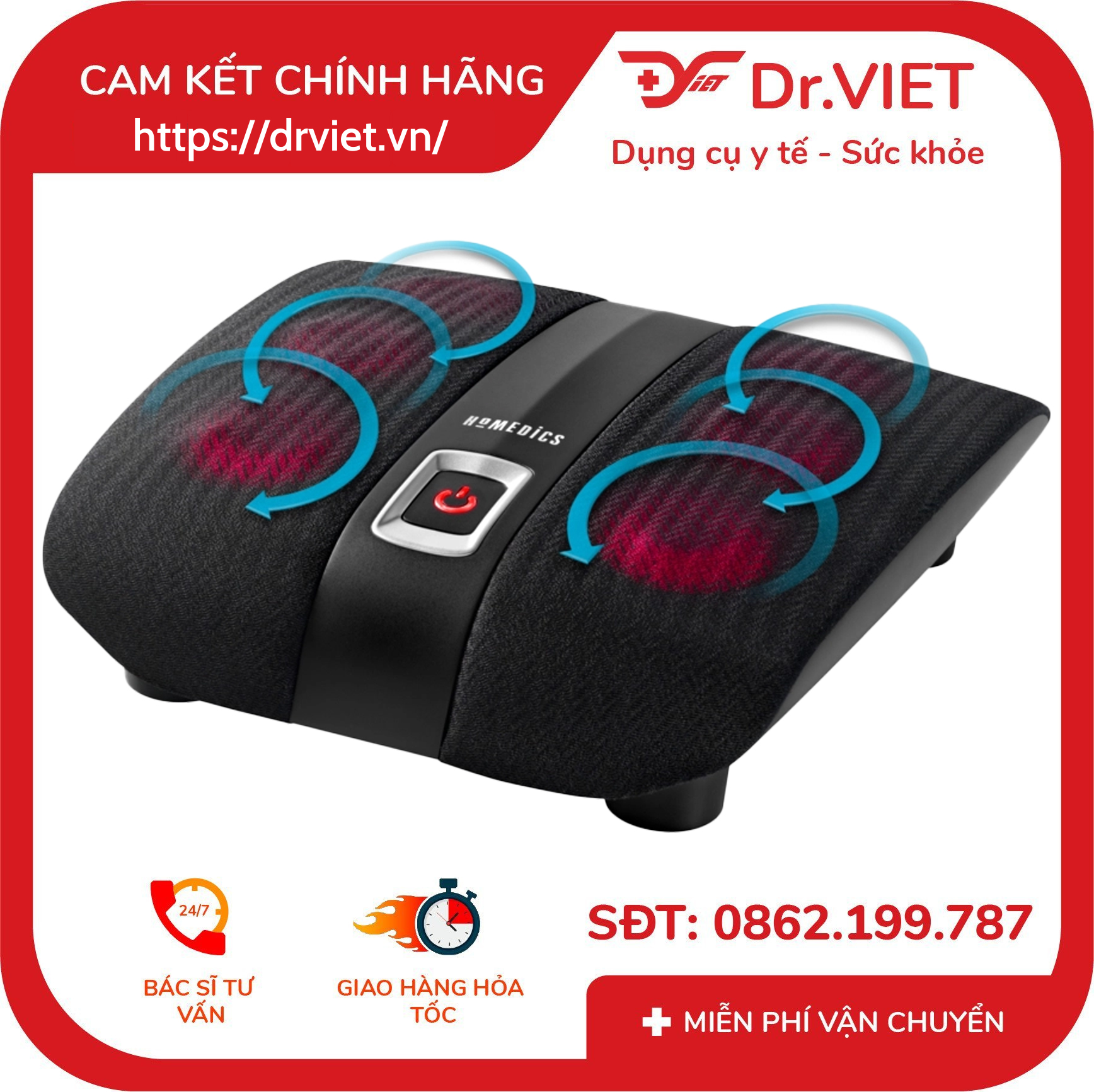 Máy massage chân công nghệ GEL-TOUCH Homedics FMS-271 5 Máy massage chân công nghệ GEL-TOUCH Homedics FMS-271