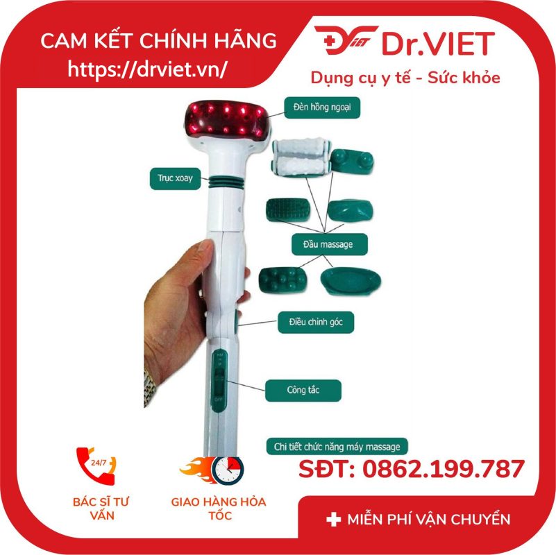 Máy massage toàn thân cầm tay Fitness DR62 14 Máy massage toàn thân cầm tay Fitness DR62