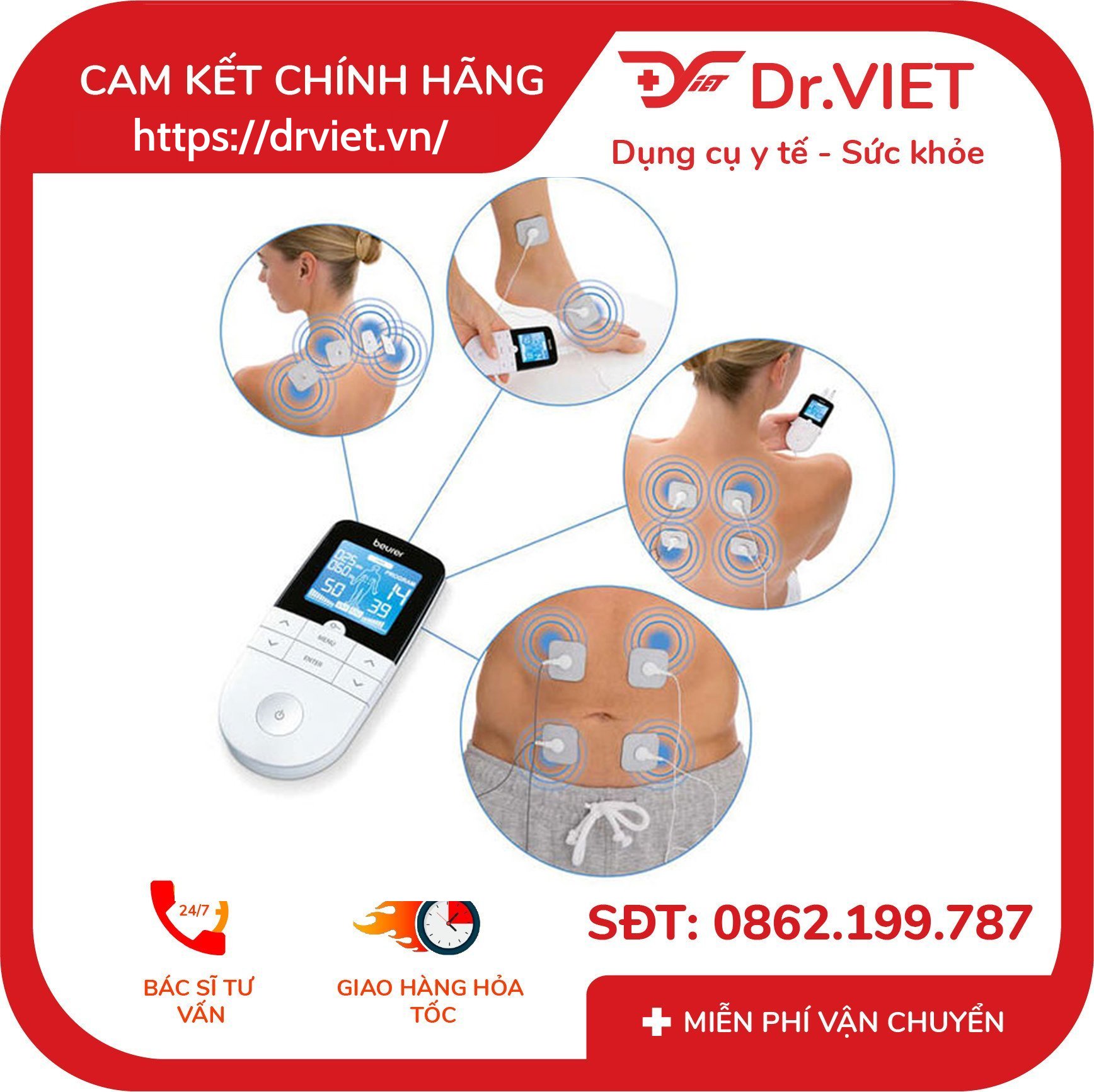Máy massage xung điện Beurer EM49 5 Máy massage xung điện Beurer EM49