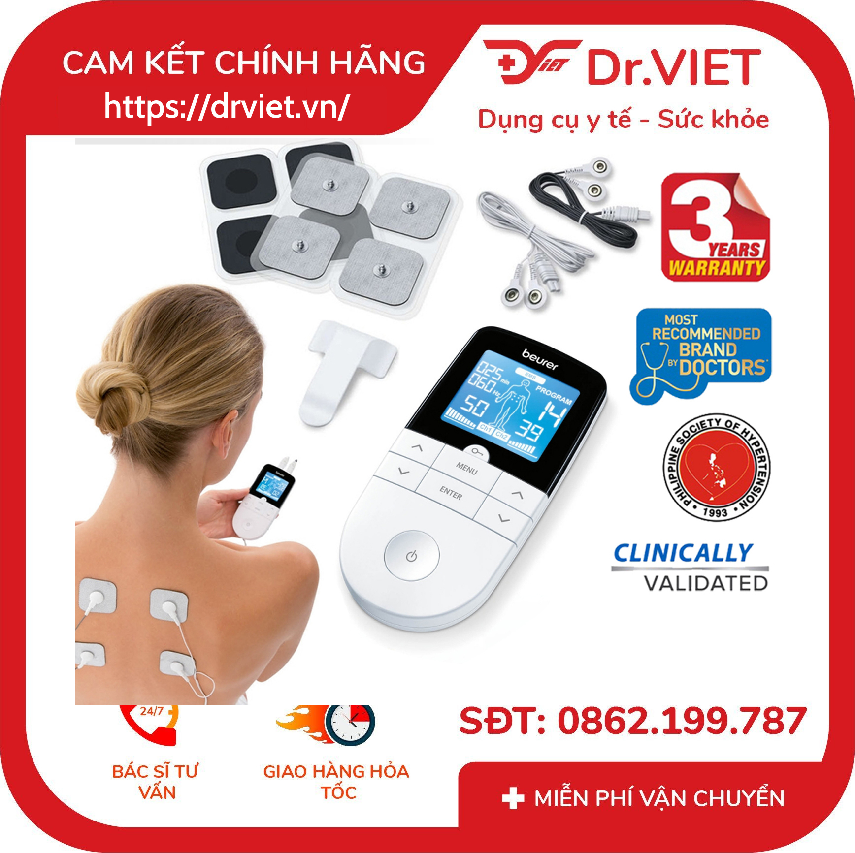 Máy massage xung điện Beurer EM49 3 Máy massage xung điện Beurer EM49