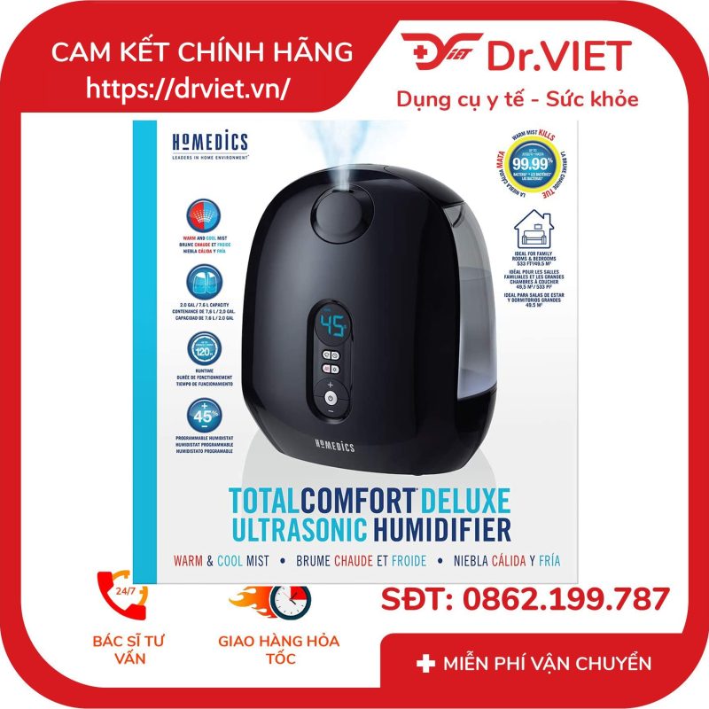 Máy phun sương tạo ẩm khuếch tán tinh dầu Homedics UHE-WM130-BK