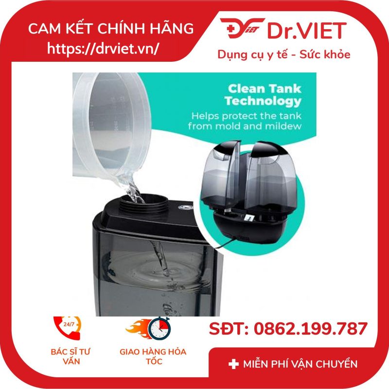 Máy phun sương tạo ẩm khuếch tán tinh dầu Homedics UHE-WM130-BK