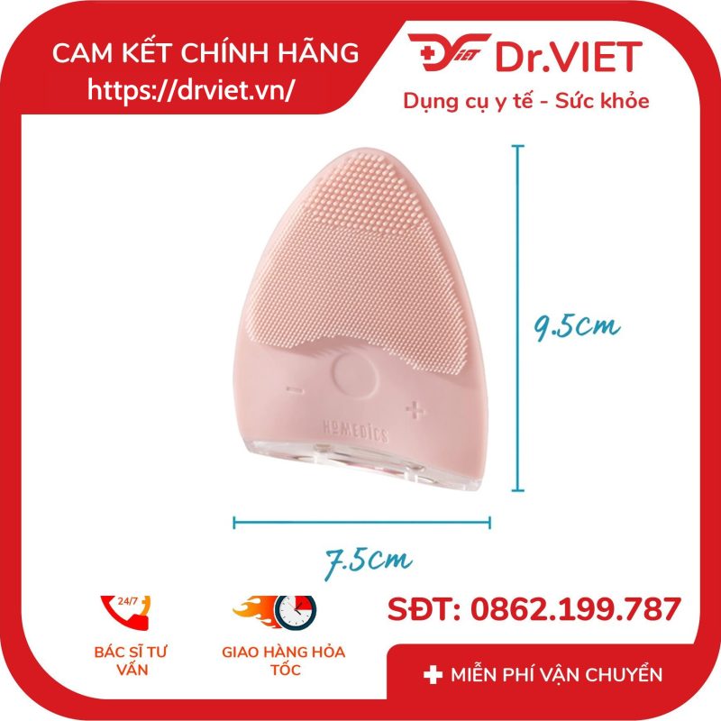 Máy rửa mặt Silicone kháng khuẩn HoMedics FAC-310 11 Máy rửa mặt Silicone kháng khuẩn HoMedics FAC-310