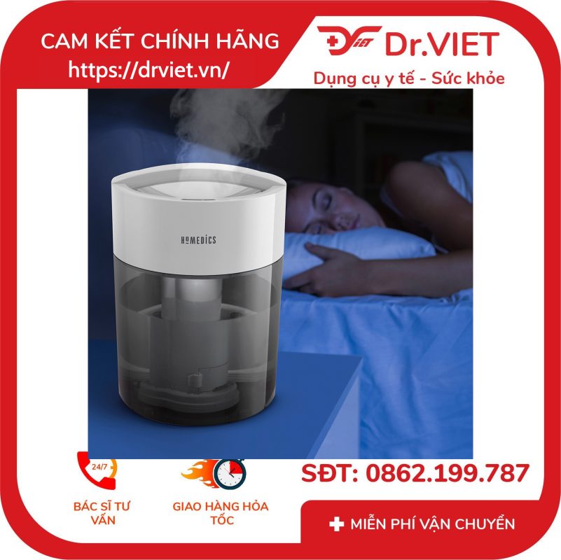 Máy tạo ẩm công nghệ siêu âm kèm đèn UV-C diệt khuẩn Homedics UHE-CMTF45