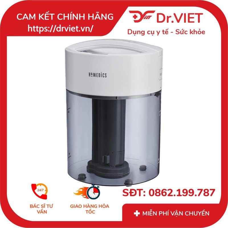 Máy tạo ẩm công nghệ siêu âm kèm đèn UV-C diệt khuẩn Homedics UHE-CMTF45