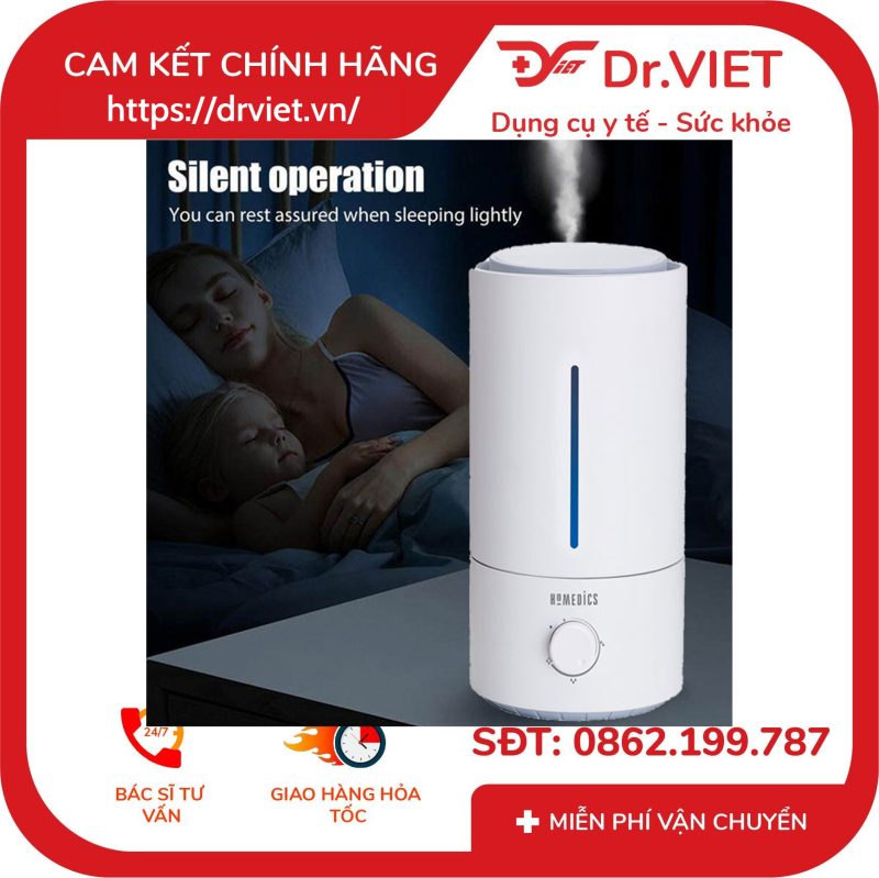 Máy tạo ẩm công nghệ siêu âm kèm khay xông tinh dầu Homedics UHE-CMTF20