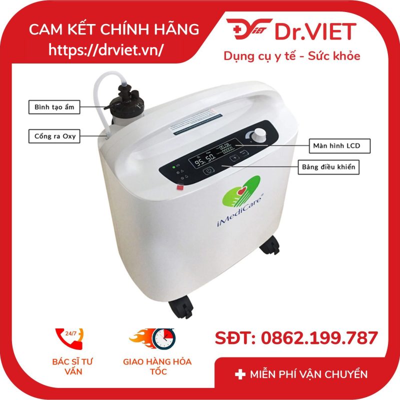Máy tạo oxy iMediCare iOC-3LS 3 lít 11 Máy tạo oxy iMediCare iOC-3LS 3 lít