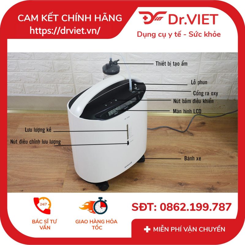 Máy tạo oxy y tế Yuwell 8F-5AW 11 Máy tạo oxy y tế Yuwell 8F-5AW