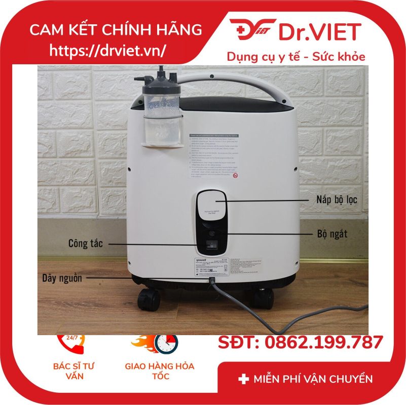 Máy tạo oxy y tế Yuwell 8F-5AW 16 Máy tạo oxy y tế Yuwell 8F-5AW