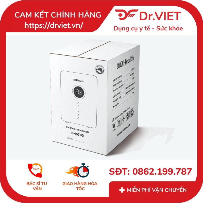 Máy tiệt trùng UV cửa ngang 18L Biohealth BH5700