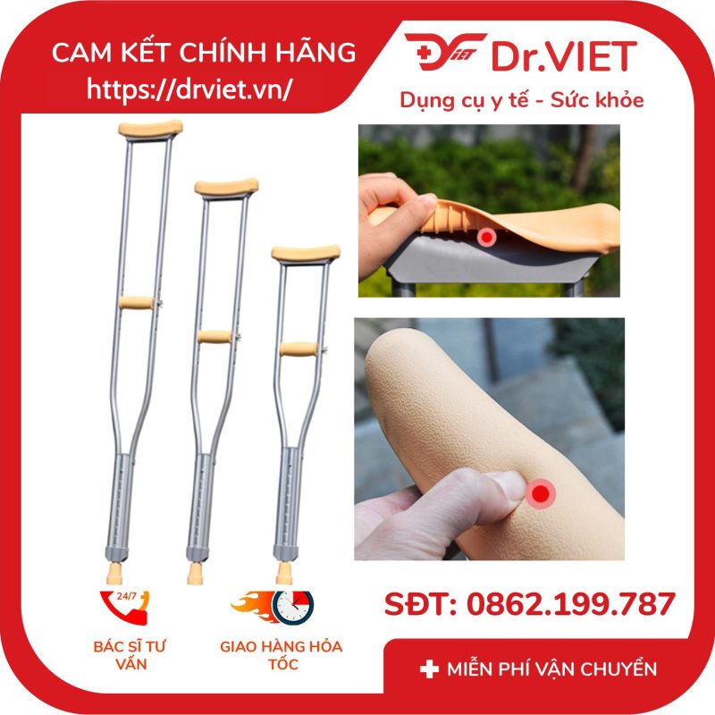 Nạng Chống Nách Hợp Kim Nhôm Lucass C-925 10 Nạng Chống Nách Hợp Kim Nhôm Lucass C-925