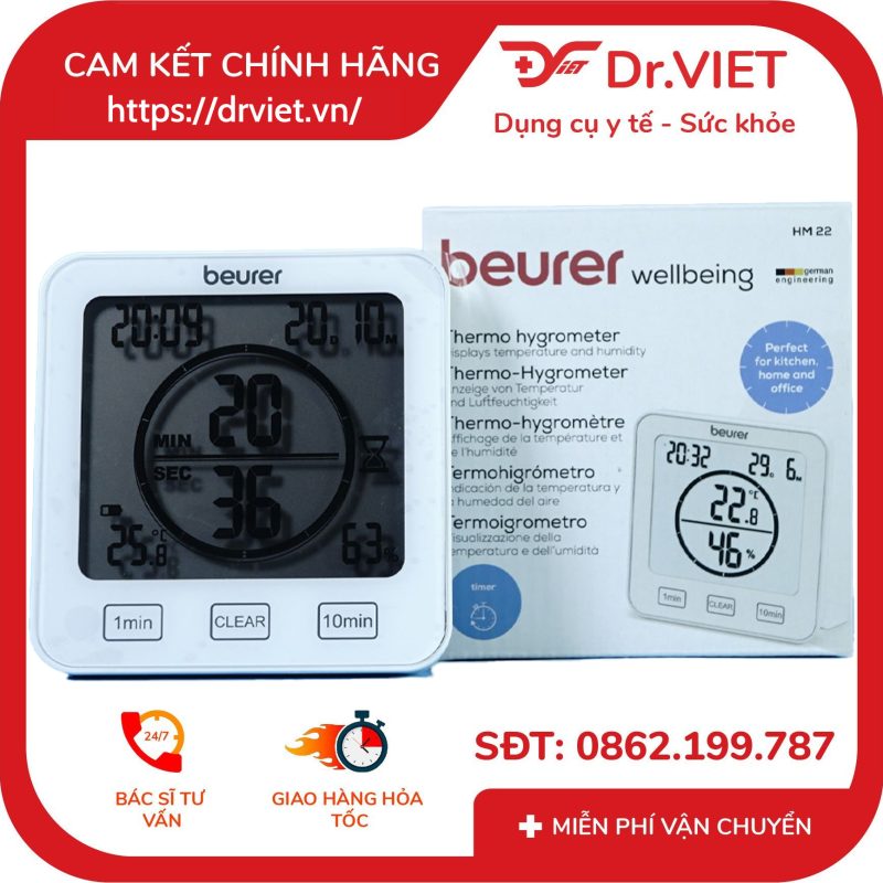 Nhiệt ẩm kế Beurer HM22 13 Nhiệt ẩm kế Beurer HM22