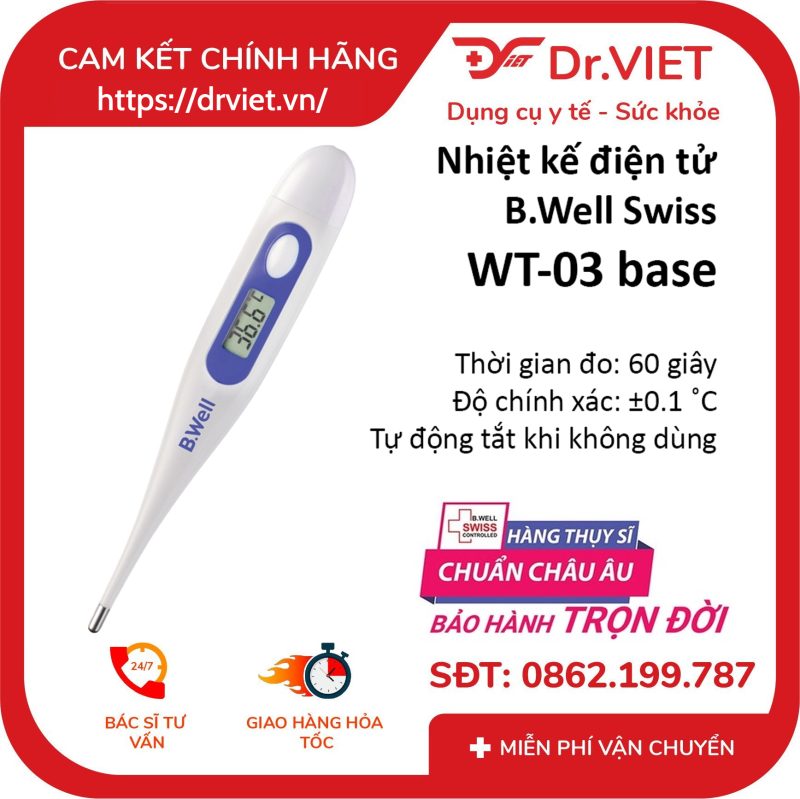 Nhiệt kế điện tử B.Well Swiss WT-03 base